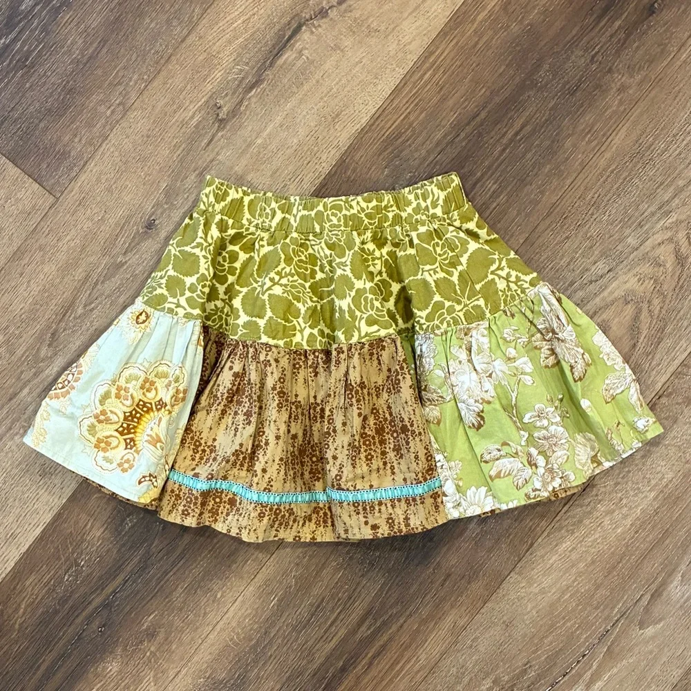 Matilda Jane Green Twirl Molly Skirt Size 6 Girl